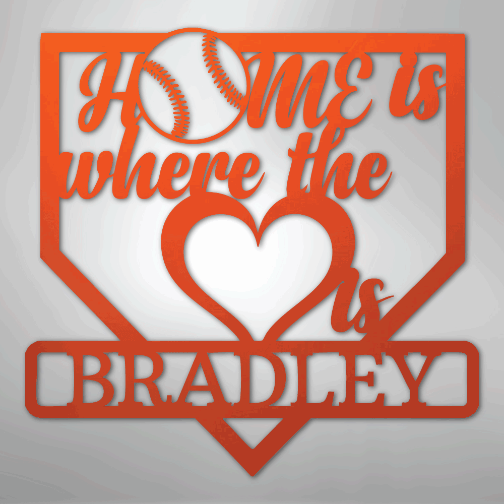 Love Baseball Monogram Personalized Steel Metal Sign Wall ArtCustomly Gifts