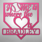 Love Baseball Monogram Personalized Steel Metal Sign Wall ArtCustomly Gifts
