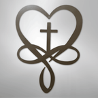 Love Infinity Cross - Steel Metal Sign Wall ArtCustomly Gifts
