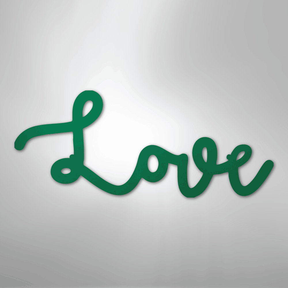 Love Script - Steel Metal Sign Wall ArtCustomly Gifts