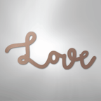 Love Script - Steel Metal Sign Wall ArtCustomly Gifts
