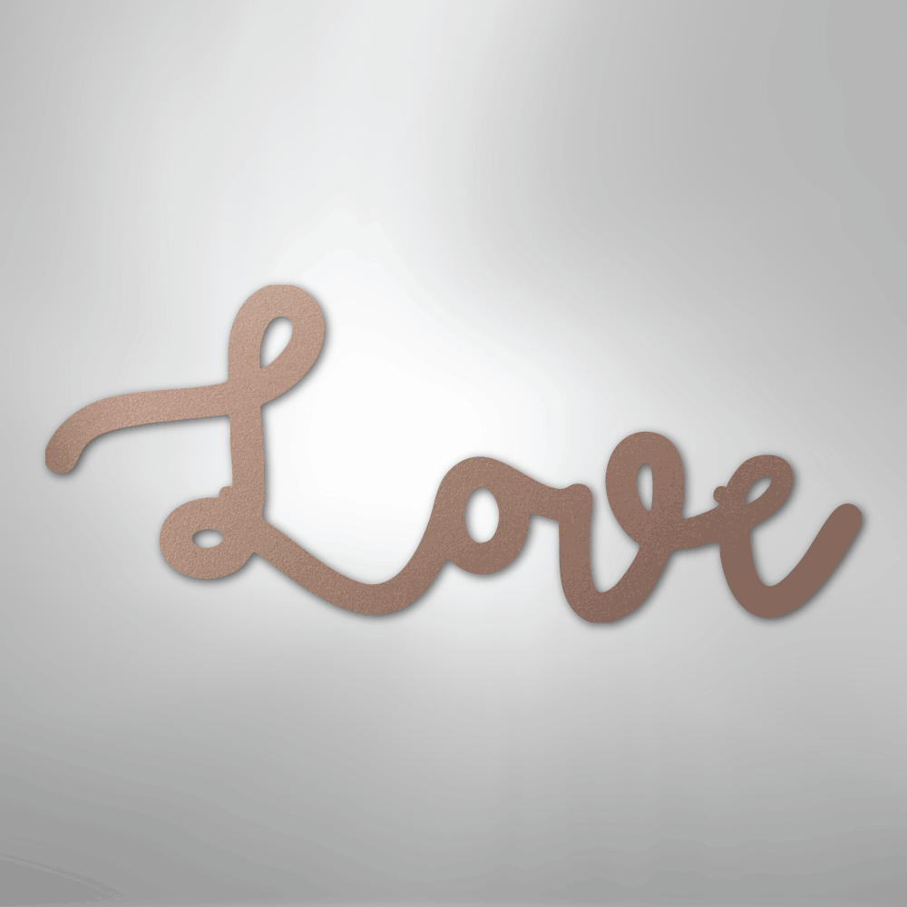 Love Script - Steel Metal Sign Wall ArtCustomly Gifts