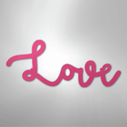 Love Script - Steel Metal Sign Wall ArtCustomly Gifts