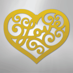 Love Swirl - Steel Metal Sign Wall ArtCustomly Gifts