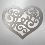 Love Swirl - Steel Metal Sign Wall ArtCustomly Gifts