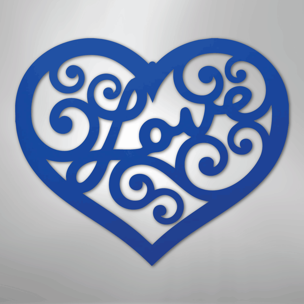 Love Swirl - Steel Metal Sign Wall ArtCustomly Gifts
