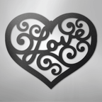 Love Swirl - Steel Metal Sign Wall ArtCustomly Gifts