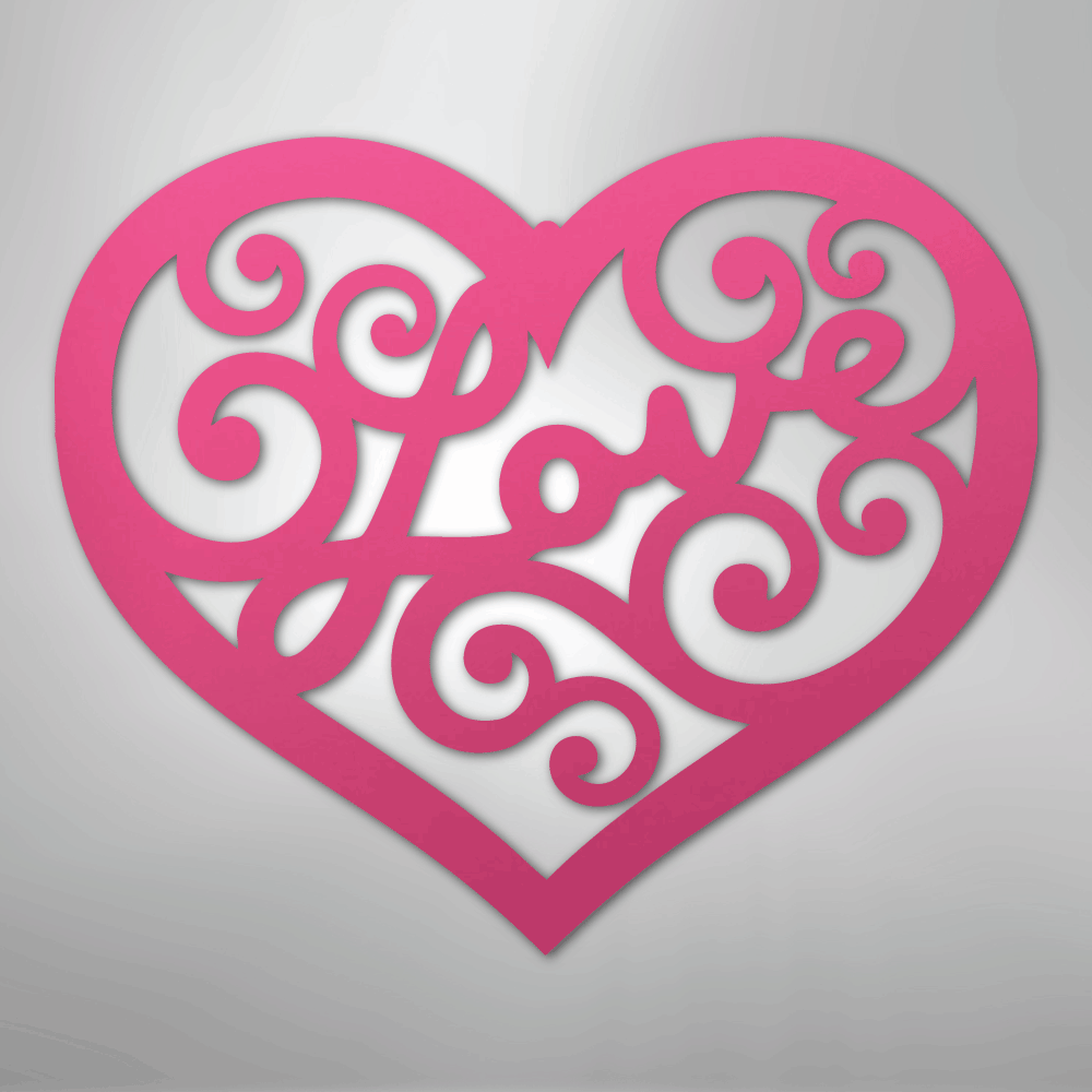 Love Swirl - Steel Metal Sign Wall ArtCustomly Gifts
