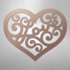 Love Swirl - Steel Metal Sign Wall ArtCustomly Gifts