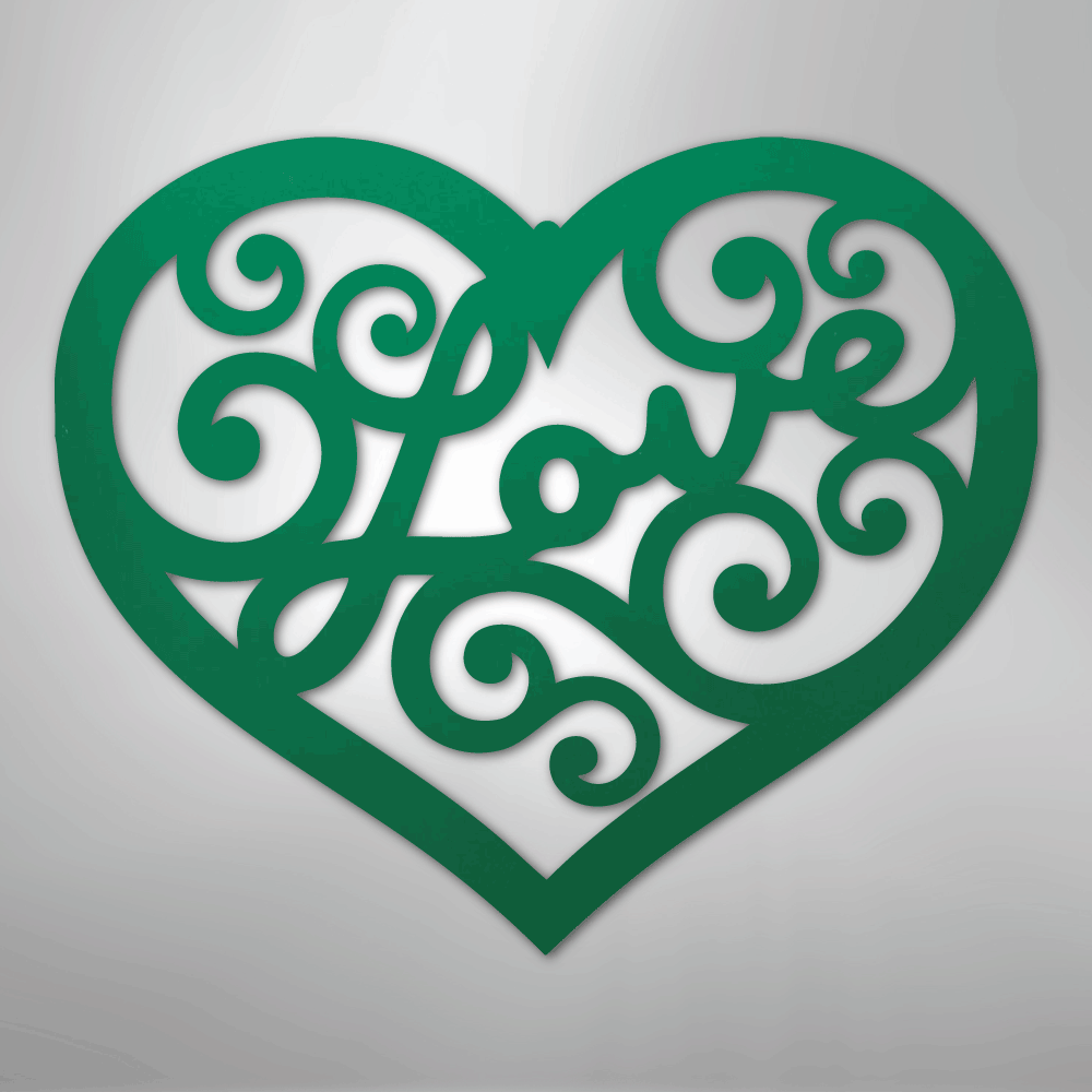 Love Swirl - Steel Metal Sign Wall ArtCustomly Gifts