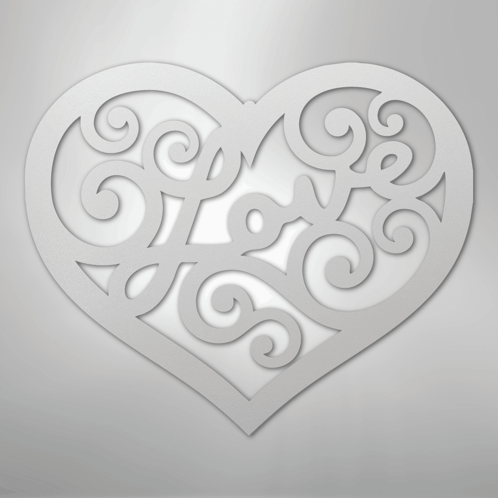 Love Swirl - Steel Metal Sign Wall ArtCustomly Gifts