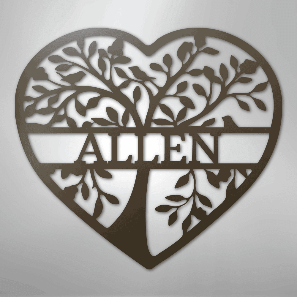 Loving Family Tree Personalized Steel Metal Sign Wall ArtCustomly Gifts