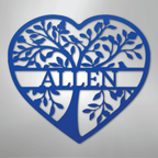 Loving Family Tree Personalized Steel Metal Sign Wall ArtCustomly Gifts