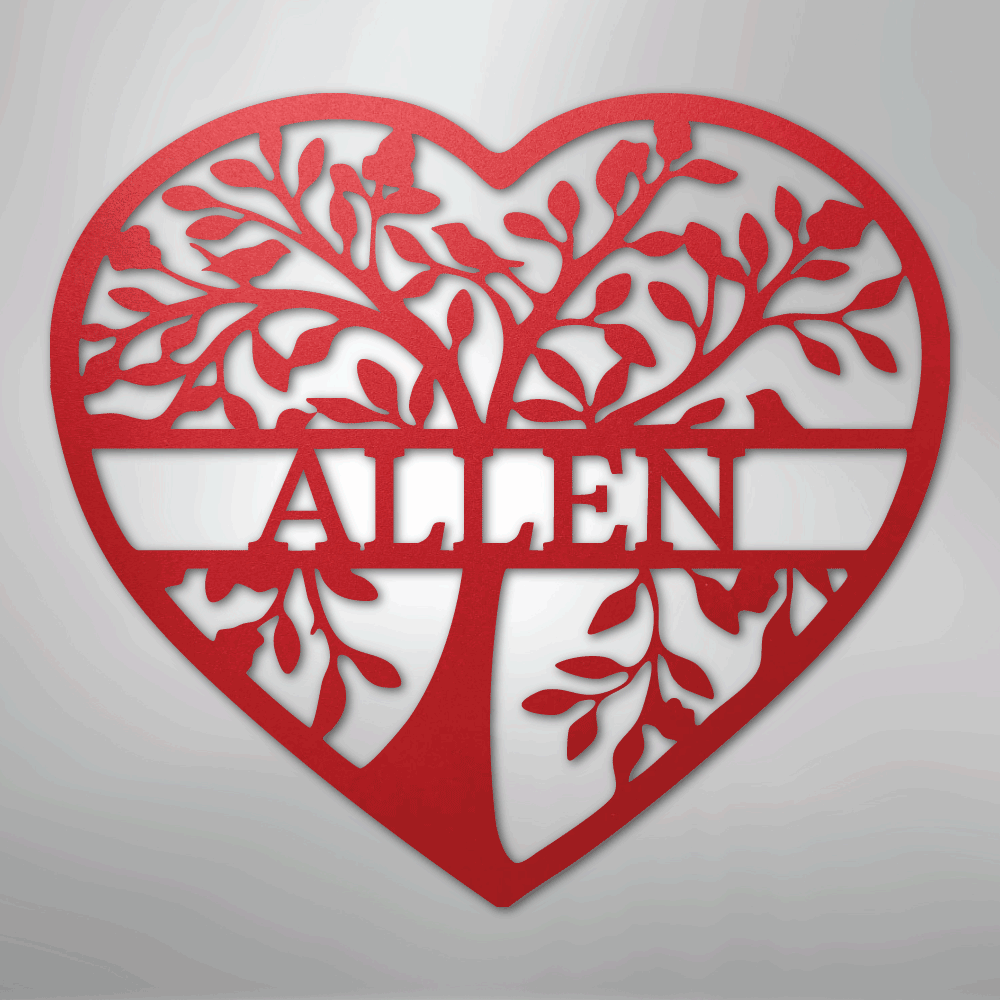 Loving Family Tree Personalized Steel Metal Sign Wall ArtCustomly Gifts