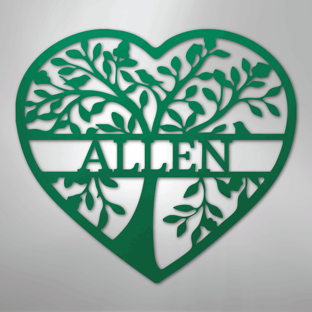 Loving Family Tree Personalized Steel Metal Sign Wall ArtCustomly Gifts