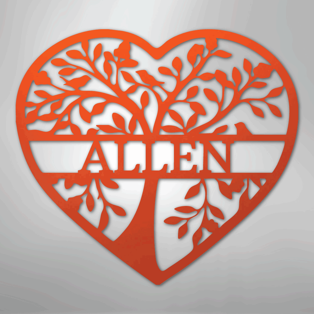 Loving Family Tree Personalized Steel Metal Sign Wall ArtCustomly Gifts