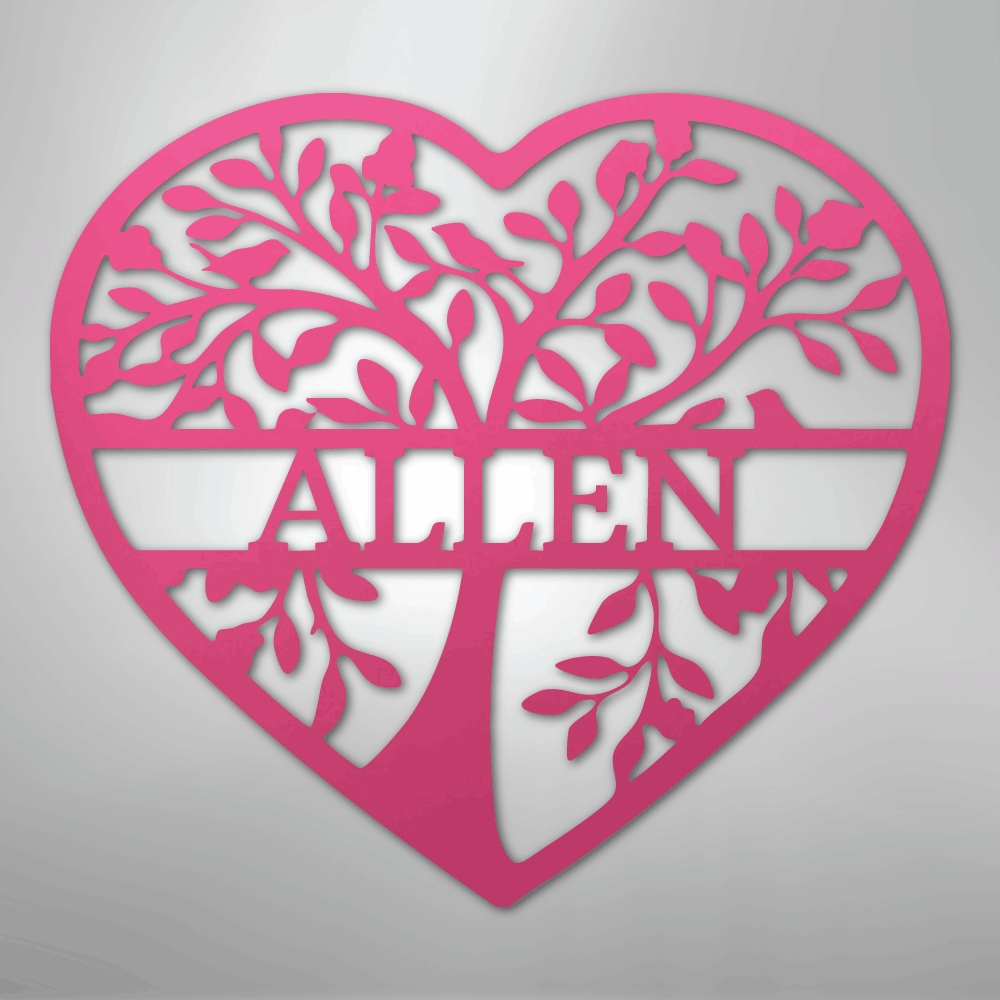 Loving Family Tree Personalized Steel Metal Sign Wall ArtCustomly Gifts