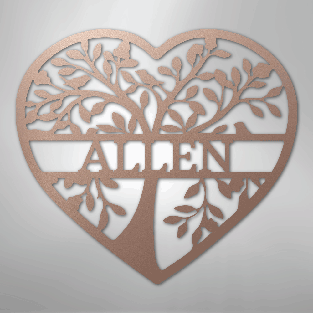 Loving Family Tree Personalized Steel Metal Sign Wall ArtCustomly Gifts