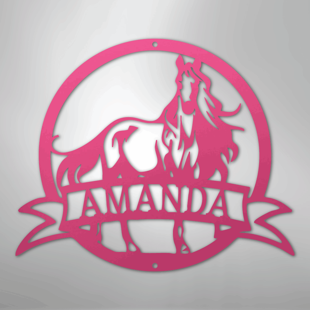 Majestic Horse Personalized Steel Metal Sign Wall ArtCustomly Gifts