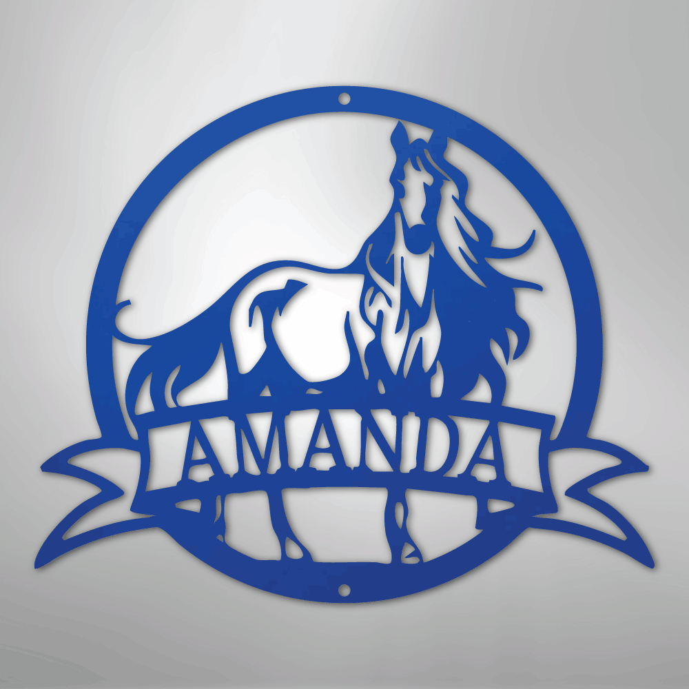 Majestic Horse Personalized Steel Metal Sign Wall ArtCustomly Gifts