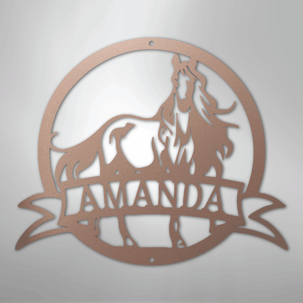 Majestic Horse Personalized Steel Metal Sign Wall ArtCustomly Gifts