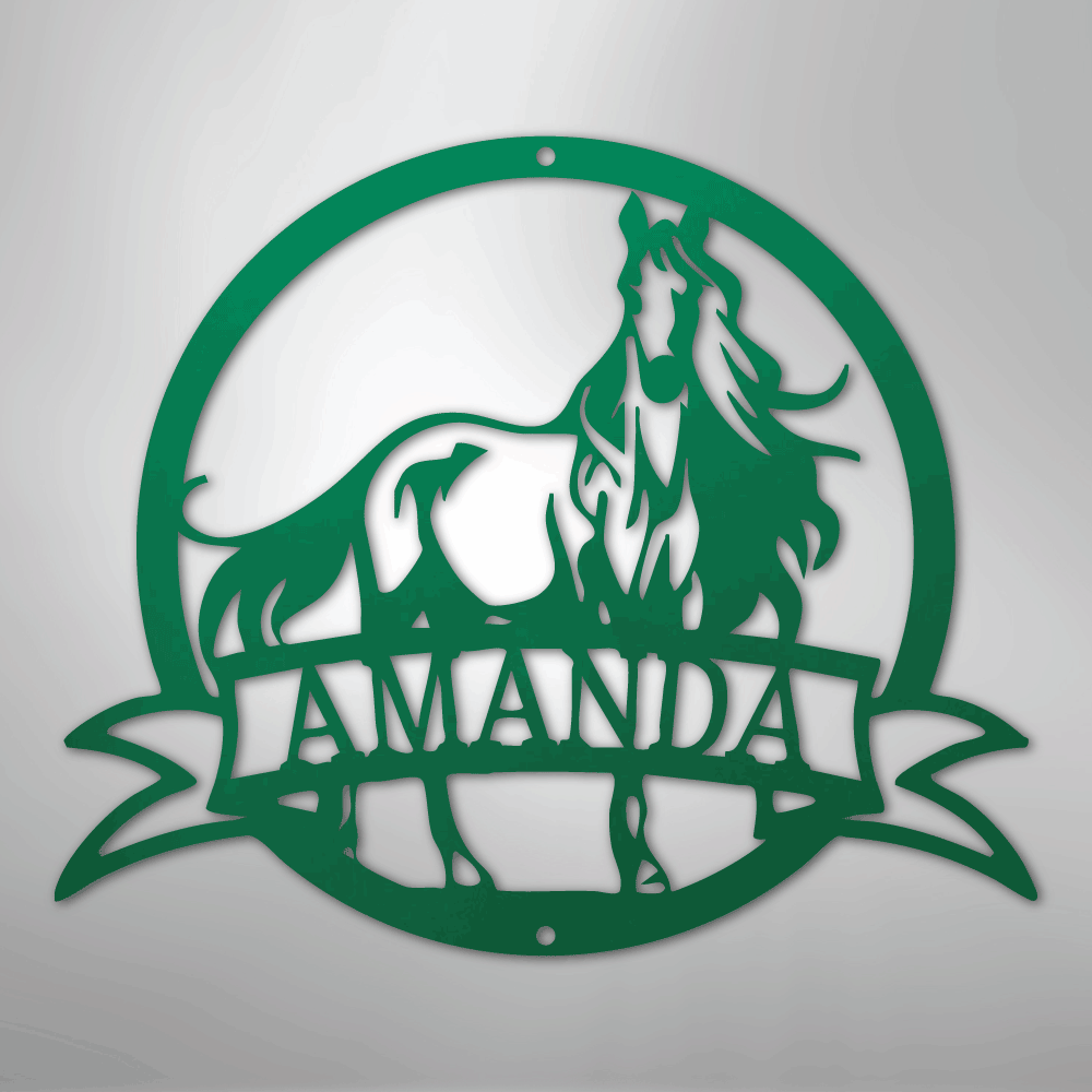 Majestic Horse Personalized Steel Metal Sign Wall ArtCustomly Gifts