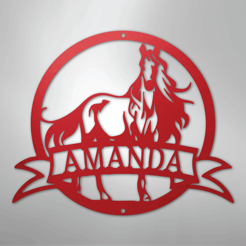 Majestic Horse Personalized Steel Metal Sign Wall ArtCustomly Gifts