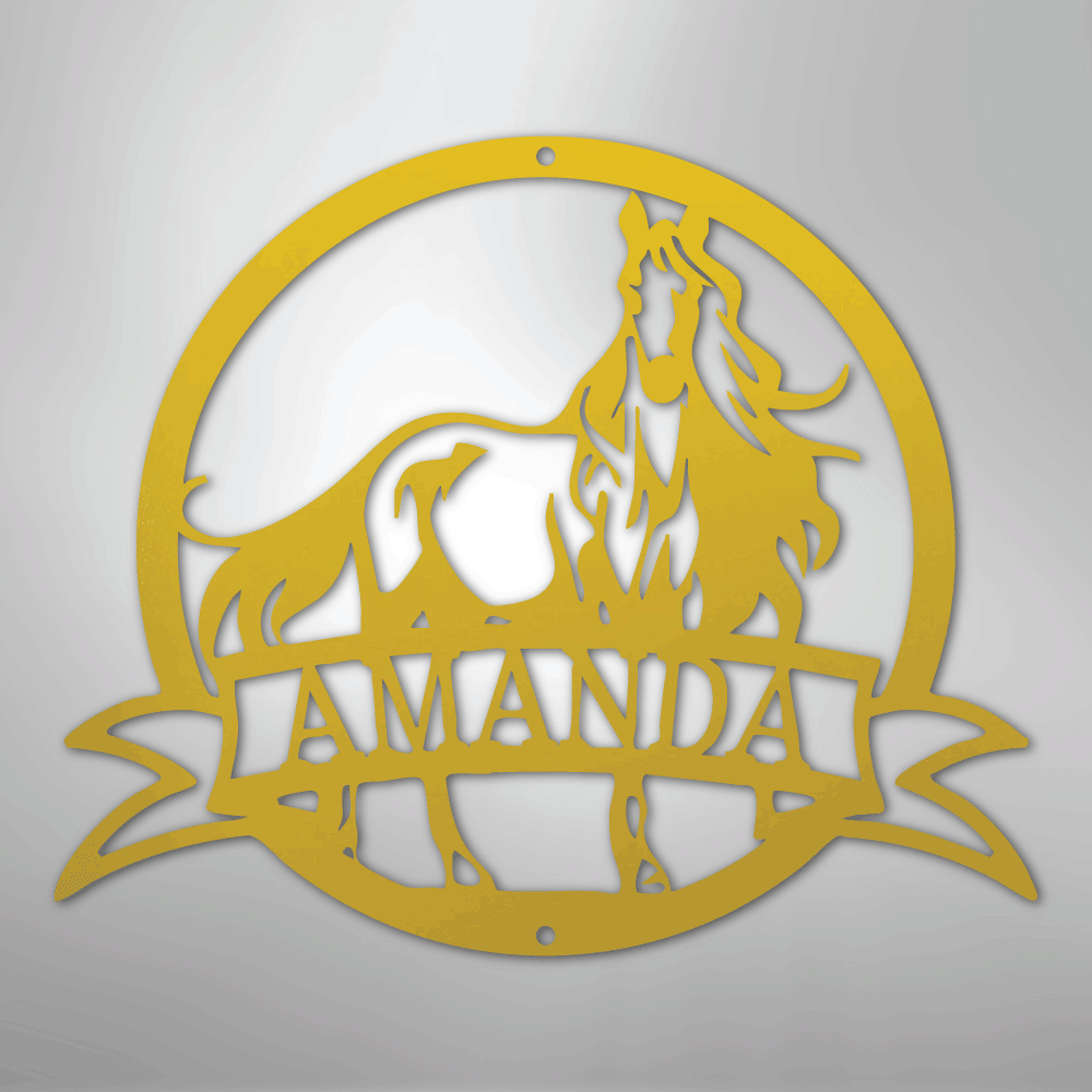 Majestic Horse Personalized Steel Metal Sign Wall ArtCustomly Gifts