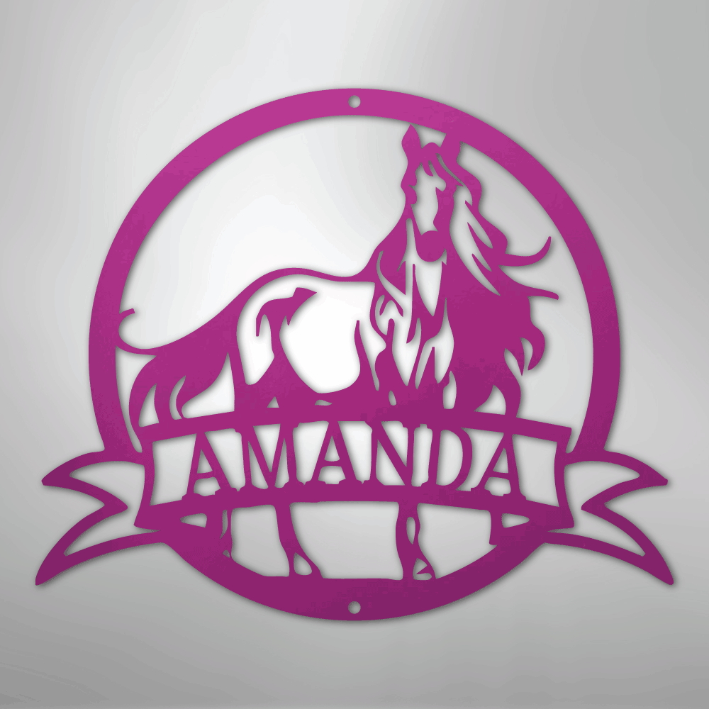 Majestic Horse Personalized Steel Metal Sign Wall ArtCustomly Gifts