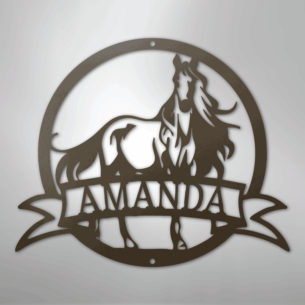 Majestic Horse Personalized Steel Metal Sign Wall ArtCustomly Gifts