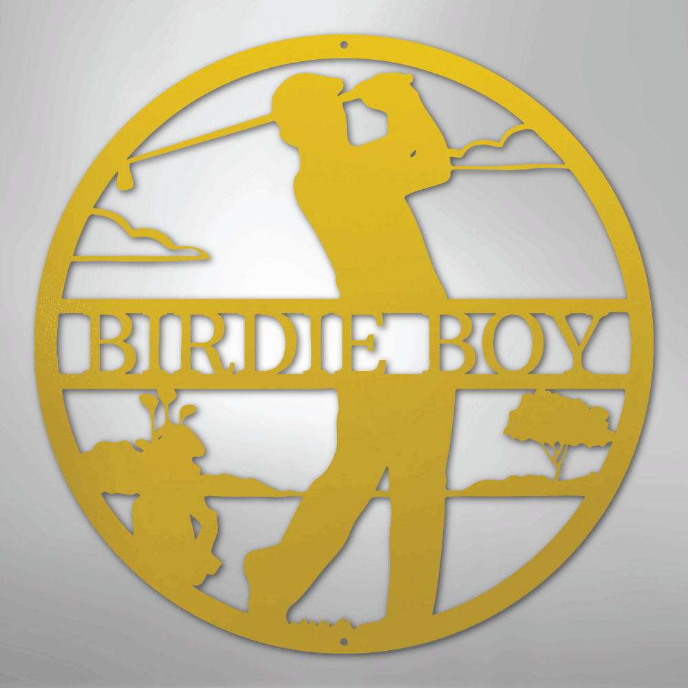 Male Golfer Monogram Personalized Steel Metal Sign Wall ArtCustomly Gifts