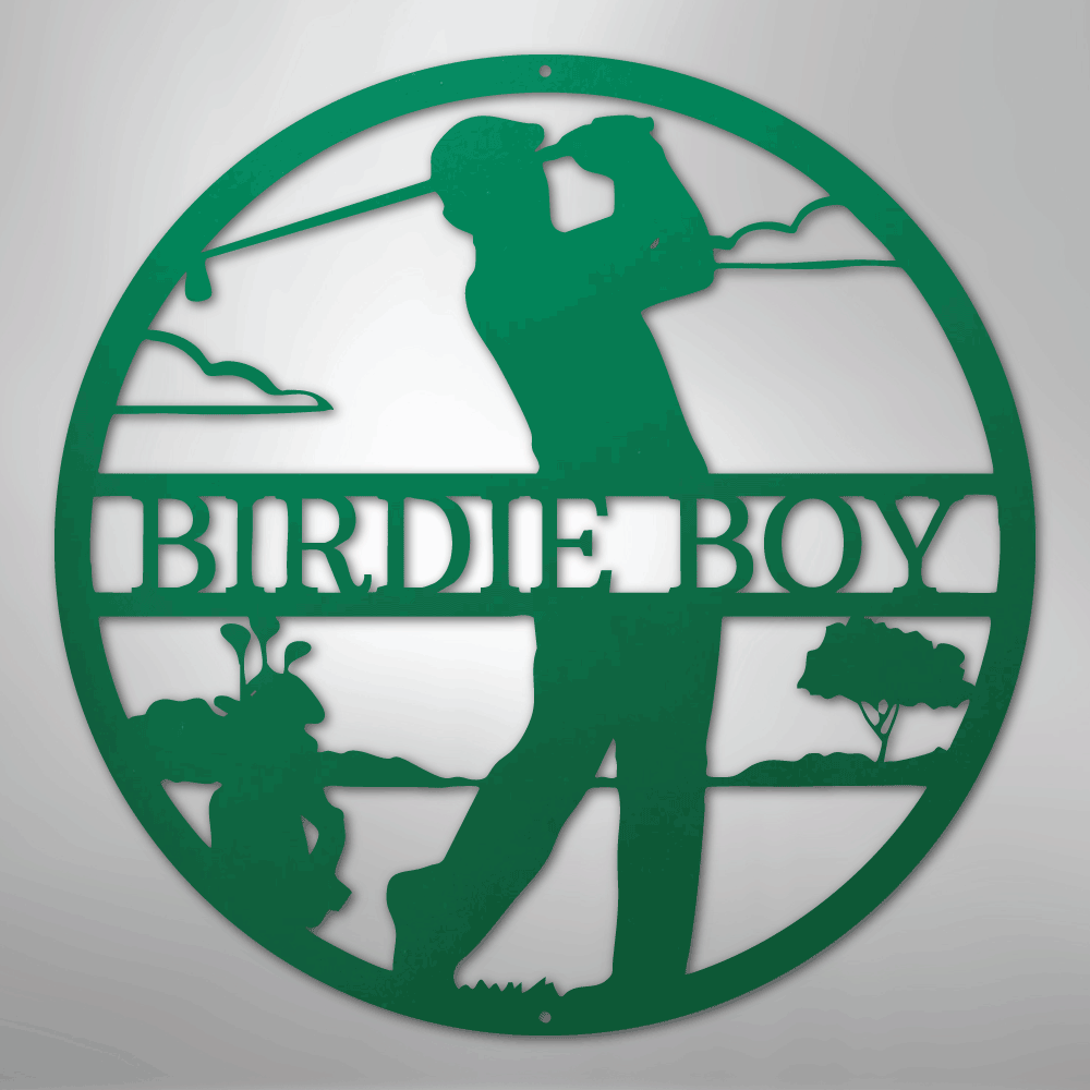 Male Golfer Monogram Personalized Steel Metal Sign Wall ArtCustomly Gifts