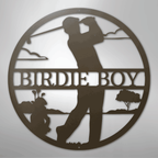 Male Golfer Monogram Personalized Steel Metal Sign Wall ArtCustomly Gifts