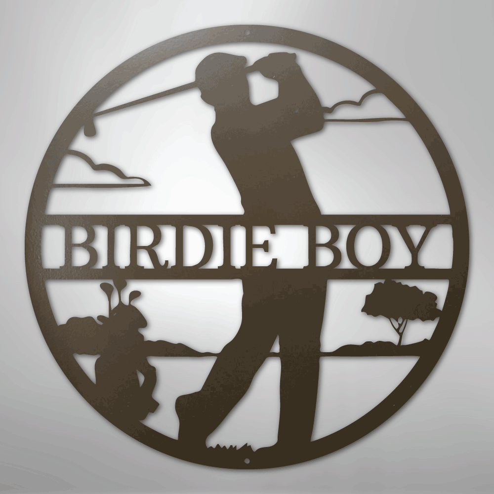 Male Golfer Monogram Personalized Steel Metal Sign Wall ArtCustomly Gifts
