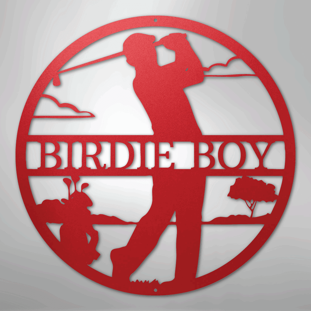 Male Golfer Monogram Personalized Steel Metal Sign Wall ArtCustomly Gifts