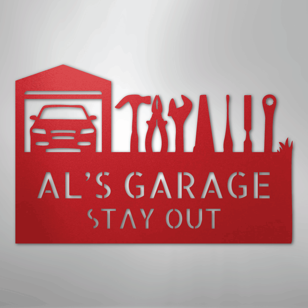 Master of The Garage Personalized Steel Metal Sign Wall ArtCustomly Gifts