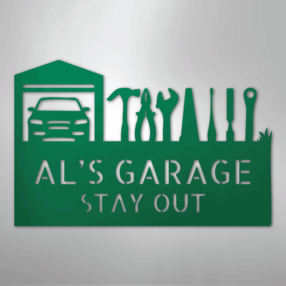 Master of The Garage Personalized Steel Metal Sign Wall ArtCustomly Gifts