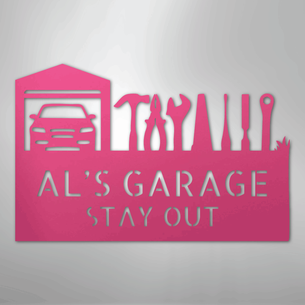 Master of The Garage Personalized Steel Metal Sign Wall ArtCustomly Gifts