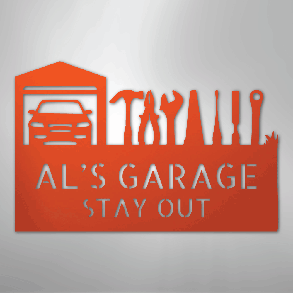 Master of The Garage Personalized Steel Metal Sign Wall ArtCustomly Gifts