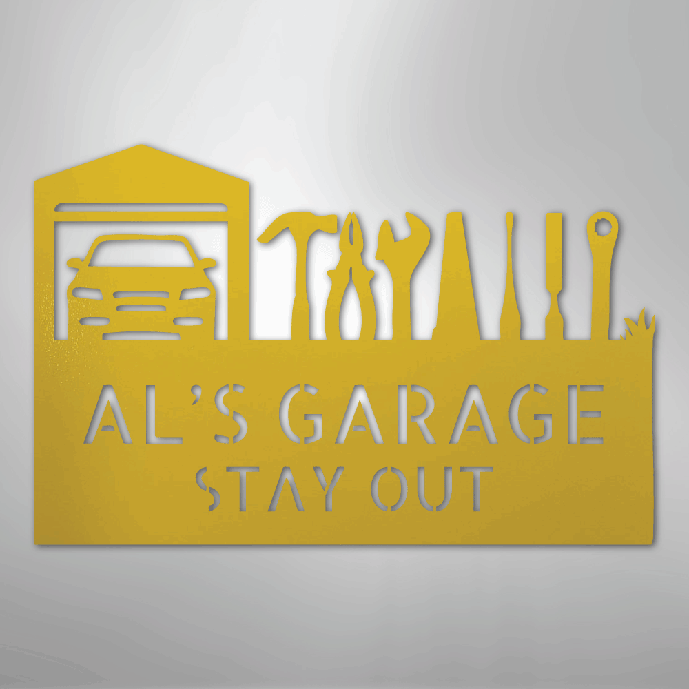 Master of The Garage Personalized Steel Metal Sign Wall ArtCustomly Gifts