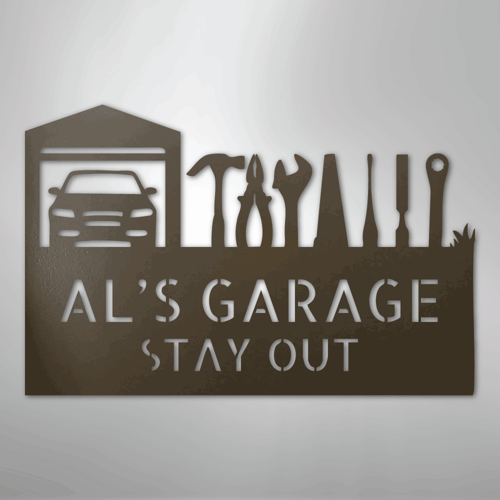 Master of The Garage Personalized Steel Metal Sign Wall ArtCustomly Gifts