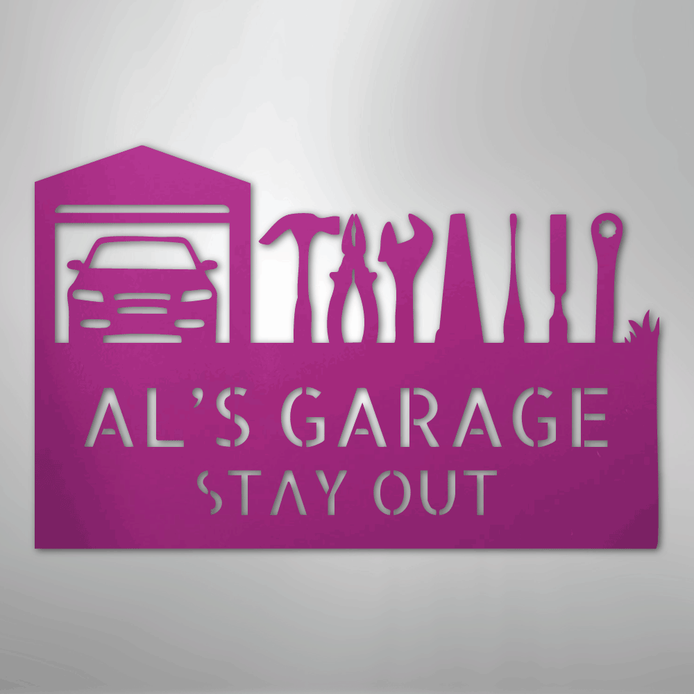 Master of The Garage Personalized Steel Metal Sign Wall ArtCustomly Gifts