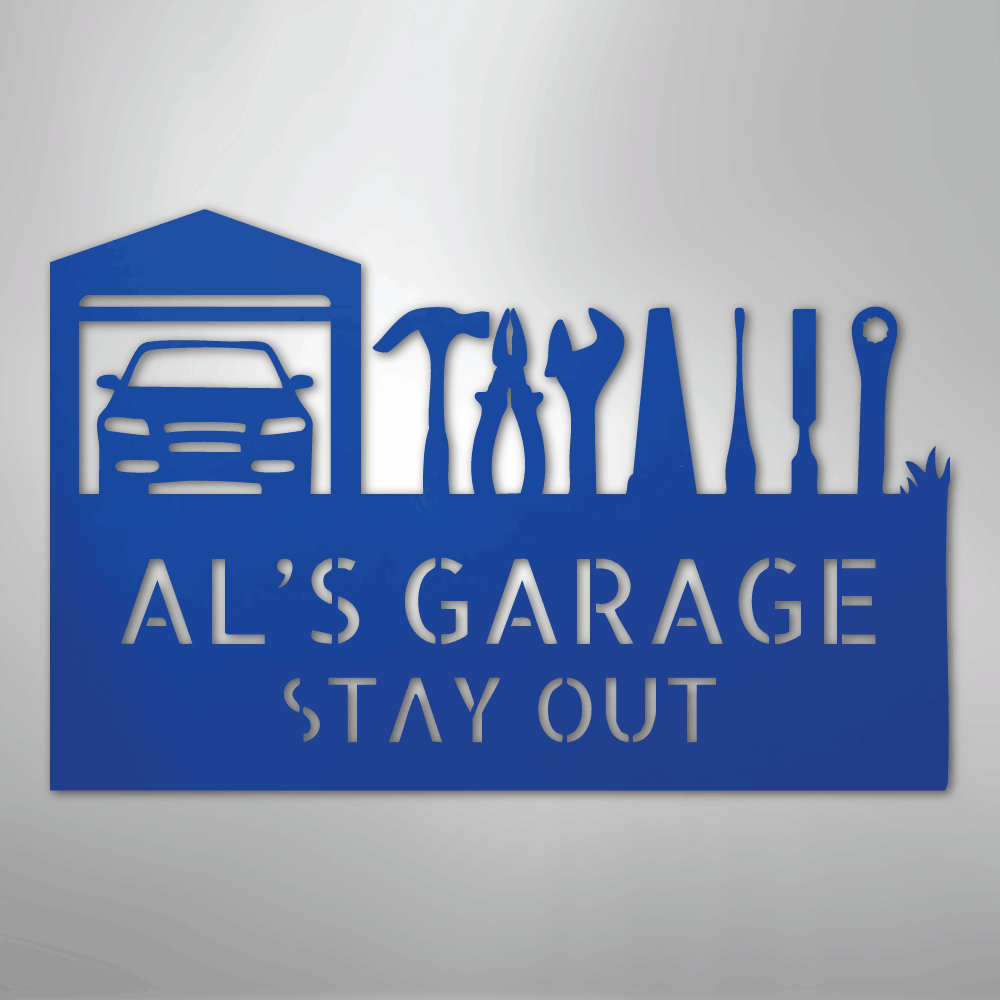 Master of The Garage Personalized Steel Metal Sign Wall ArtCustomly Gifts