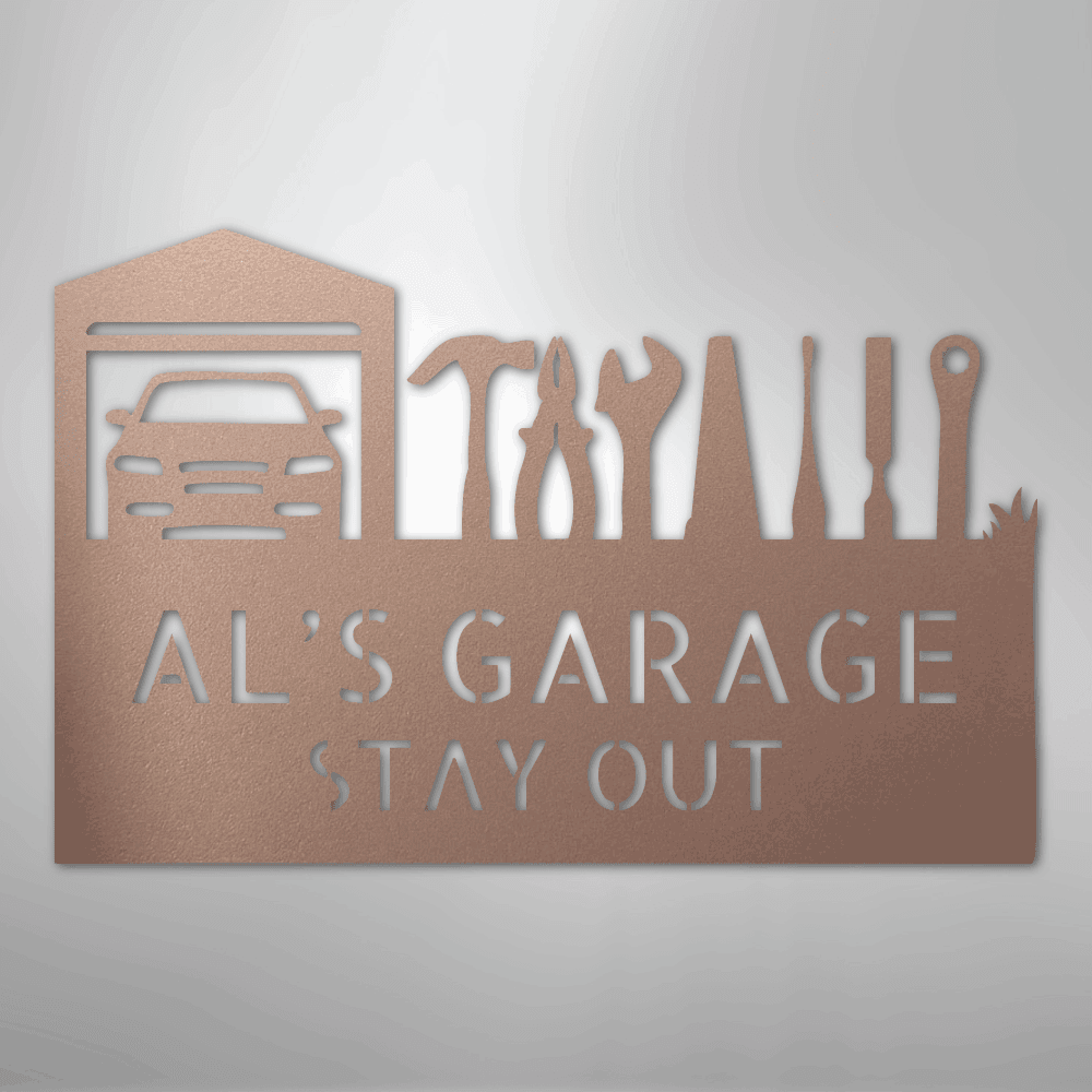Master of The Garage Personalized Steel Metal Sign Wall ArtCustomly Gifts