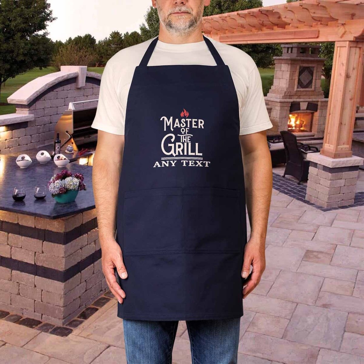 Master of The Grill Personalized Full Length ApronCustomly Gifts