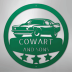 Master Workshop Classic Ford Mustang Personalized Steel Metal SignCustomly Gifts