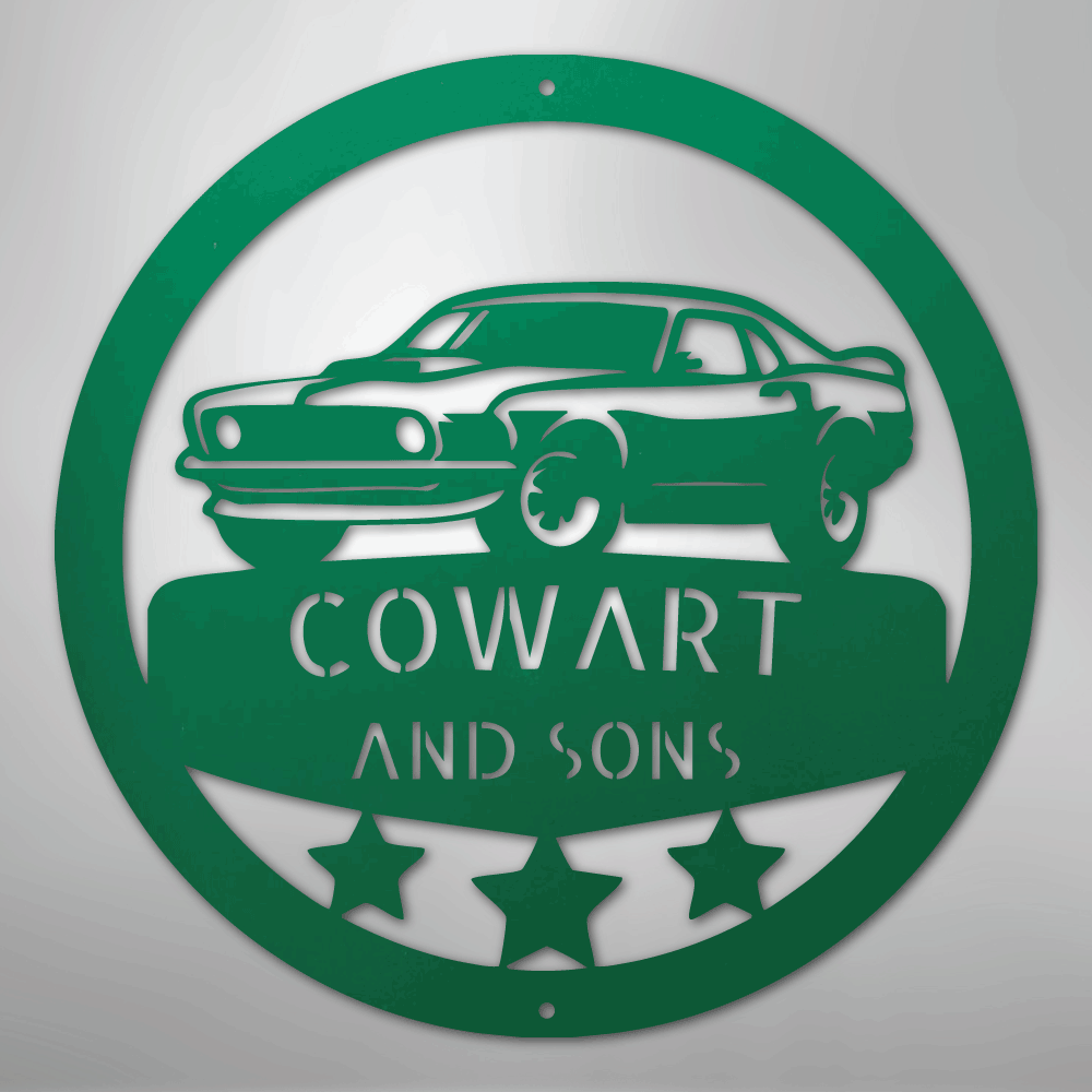 Master Workshop Classic Ford Mustang Personalized Steel Metal SignCustomly Gifts