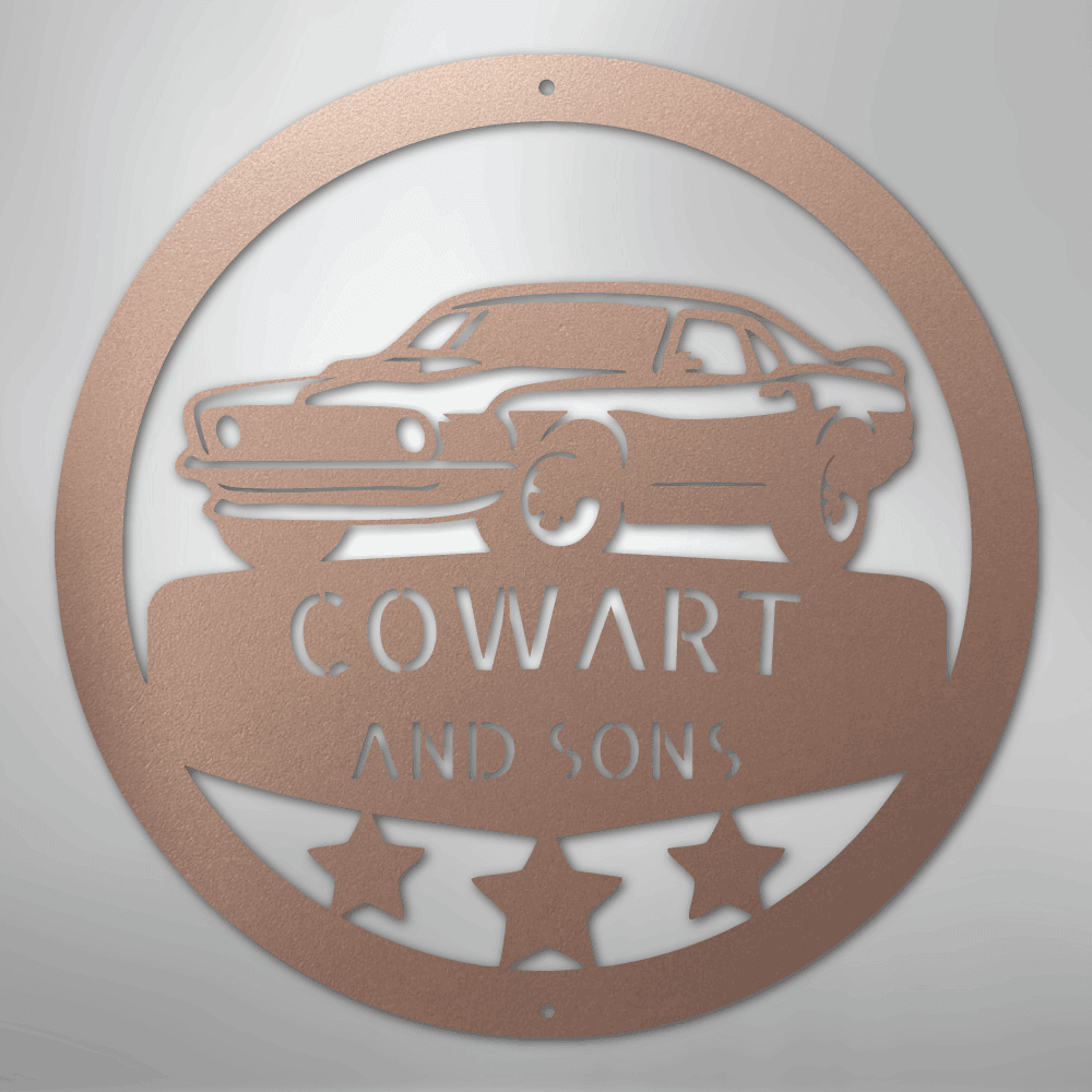 Master Workshop Classic Ford Mustang Personalized Steel Metal SignCustomly Gifts