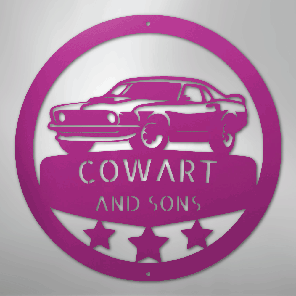 Master Workshop Classic Ford Mustang Personalized Steel Metal SignCustomly Gifts