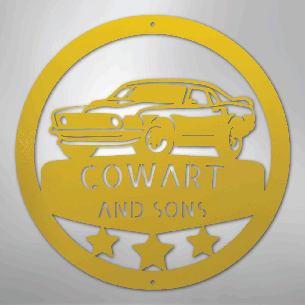 Master Workshop Classic Ford Mustang Personalized Steel Metal SignCustomly Gifts